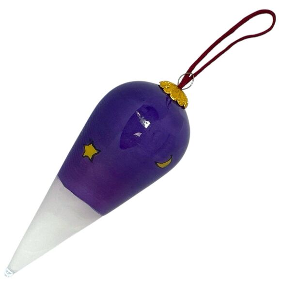 Christmas House "SNOWMAN"  Reversed Hand Painted Christmas Glass Ornament - Picture 6 of 7